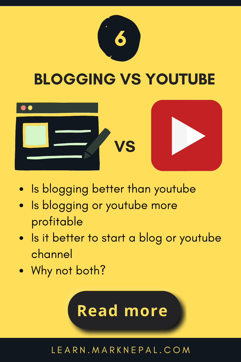 Is blogging easier than YouTube?